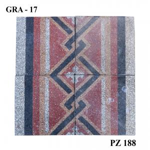 Antica pavimentazione in graniglia. cm 20x20. Epoca primi 1900.